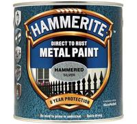 Hammerite Direct To Rust Metal Paint - Hammered Silver - 2.5L