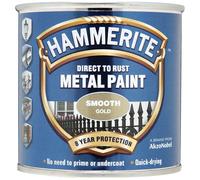 Hammerite 5084847 Direct To Rust Smooth Finish Metal Paint Gold 250Ml