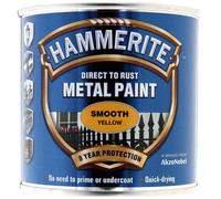Hammerite Direct to Rust Metal Paint Smooth Finish 2.5L, Yellow, Metal Paint
