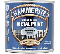 Hammerite Direct to Rust Metal Paint | Quick Drying | No Primer or Undercoat Needed | Up to 8 Years Rust Protection | Smooth Silver | 250ml