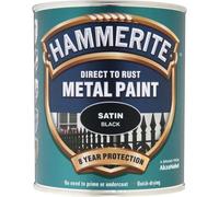 Hammerite Direct To Rust Metal Paint- Satin Black - 2.5 Litre