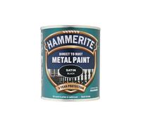 Hammerite - Satin Direct To Rust Metal Paint- 2.5L - Black - Black