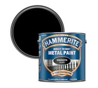 Hammerite Direct to Rust Metal Paint - Smooth Black Finish 2.5L