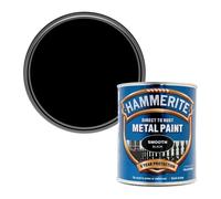 Hammerite Direct to Rust Metal Paint - Smooth Black Finish 750ML