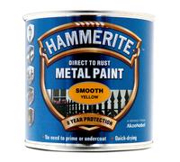 Hammerite 5084877 042 Hammered Metal Paint, 2.5 Liter, Smooth Yellow