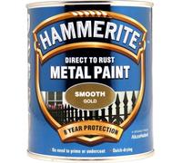 Hammerite Direct To Rust Metal Paint - Smooth Gold - 250ml - 5084847