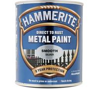 Hammerite Direct to Rust Metal Paint - Smooth Silver Finish 750ML