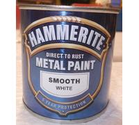 Hammerite Direct To Rust Metal Paint Smooth White 250ml SALE