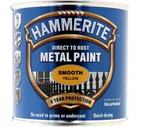 Hammerite 5084874 Direct To Rust Smooth Finish Metal Paint Yellow 250Ml