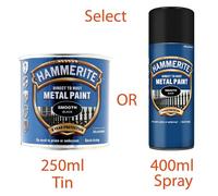 Hammerite Direct to Rust Smooth Finish Aerosol Black 400ml
