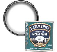 Hammerite Direct to Rust Satin Metal Paint - White - 250ML
