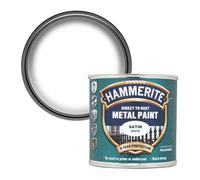 Hammerite SAFW250 Direct to Rust Satin Finish Metal Paint White 250ml
