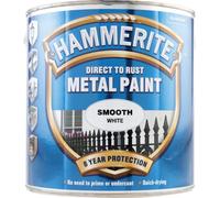 Hammerite Direct to Rust Smooth White Metal Paint - 2.5LTR