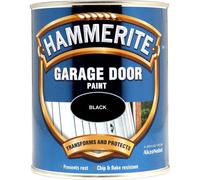 Hammerite GARAGE Door Paint BLACK Prevents Rust Smooth High Gloss Finish 750ml