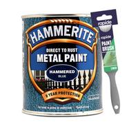 Hammerite Hammered Blue 750Ml With 1" Paint Brush