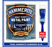 Direct to Rust Hammered Blue Metal Paint - 750ML Blue 750ml