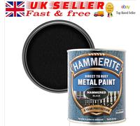Hammerite Metal Paint - Hammered Black 750ml