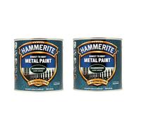 Hammerite Hammered Direct To Rust Metal Paint Dark Green 2.5L Pack Of 2