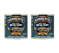 Hammerite Hammered Effect Metal Paint, Multi-Surface Direct to Rust Paint, Interior & Exterior, Quick Dry, Durable Protective Finish for Railings, Doors & Furniture, 250ml (Copper, 2 Set Of Tin)