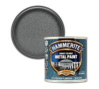 Hammerite Hammered Effect Metal Paint, Multi-Surface Direct to Rust Paint, Interior & Exterior, Quick Dry, Durable Protective Finish for Railings, Doors & Furniture, 250ml (Silver, 1 Set Of Tin)