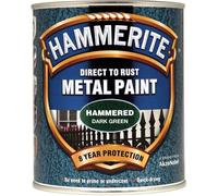 Hammerite Hammered Dark Green Direct to Rust Metal Exterior Paint 750ml