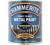 Hammerite Metal Paint - Hammered Black 750ml