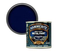 Hammerite Hammered Metal Paint, Rust Resistant, Fast Drying, Long Lasting, Durable, Weatherproof, Smooth, Versatile, Ideal for Gates, Furniture, Tools, Equipment, 250ml (Blue, Pack of 1 Tin)