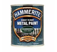 Hammerite Hammered Dark Green Direct to Rust Metal Exterior Paint 750ml