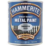 Hammerite Direct to Rust Metal Paint - Smooth Silver Finish 750ML