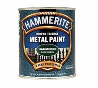 Hammerite Hammered Dark Green Direct to Rust Metal Exterior Paint 750ml