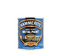 Hammerite Direct to Rust Metal Paint Smooth Finish 750ml, Gold, Metal Paint