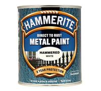 Hammerite Hammered White Direct to Rust Metal Paint 750ml