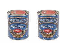 Hammerite ICI 5092824 Direct to Rust Metal Paint - Smooth Red Finish 750ML (Pack of 2)