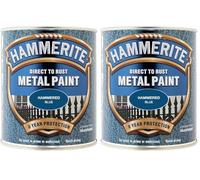 Hammerite ICI 5092938 Direct to Rust Metal Paint - Hammered Blue Finish 750ML (Pack of 2)