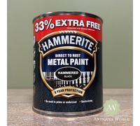 Hammerite Smooth Finish Metal Paint Black 997ml