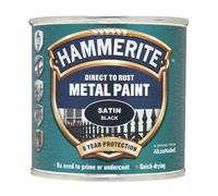 Hammerite Metal Paint-Satin-Black-250ml