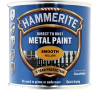 Hammerite Metal Paint Smooth 250ml Yellow