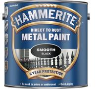 Hammerite Metal Paint - Direct to Rust - Smooth Black Finish - 2.5L