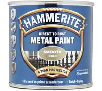 Hammerite Direct to Rust Metal Paint Smooth Finish 750ml, Gold, Metal Paint