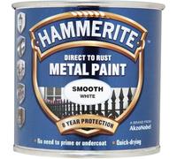 Hammerite Metal Paint Smooth White, DIY Enthusiasts, Quick Drying Time, 250ml
