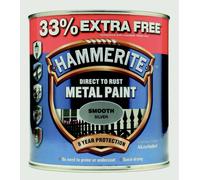 Hammerite Metal Smooth Paint 750ml + 33% Black or Silver 1 litre SP OFFR 1L, LT