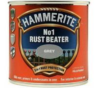 Hammerite No.1 Rust Beater 3 In 1 Protection Grey Metal Paint Quick Drying 250Ml