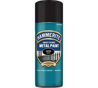 Hammerite SATIN BLACK 400ml Direct To Rust Smooth Quick Drying Spray Paint