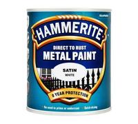 Hammerite SATW750 Direct to Rust Satin Finish Metal Paint White 750ml