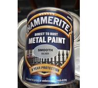 Hammerite Direct to Rust Metal Paint - Smooth Silver Finish 750ML