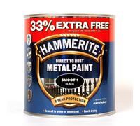 Hammerite Smooth Finish Metal Paint Black 997ml