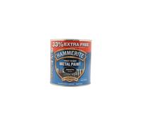 Hammerite Smooth Black Direct To Rust Metal Paint 750ML + 33% Extra Free 1 Litre