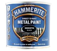 Hammerite Smooth Black Metal Paint 250ml