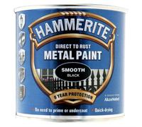 Hammerite Smooth Black Metal Paint 250ml Case of 4