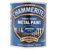 ICI Hammerite 5092826 Direct to Rust Metal Paint - Smooth Blue Finish 750ML
